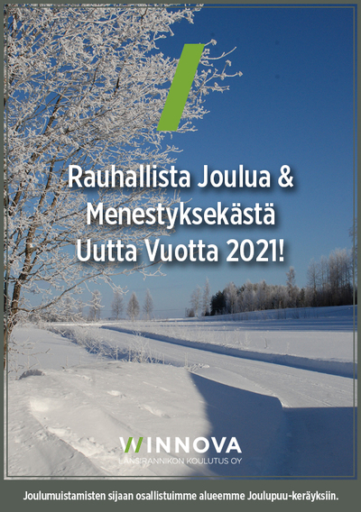 Hyvää joulua ja menestyksekästä uutta vuotta 2021 - joulumuistamisten sijaan osallistuimme alueen joulupuu-keräyksiin.