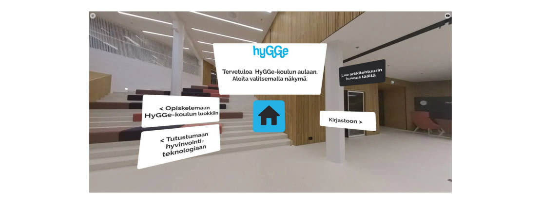 Hygge-koulun aloitusnäyttö