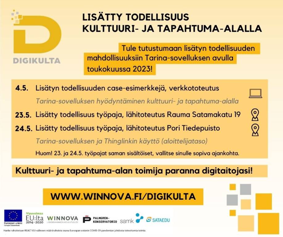 Lisätyn todellisuusden tapahtumat toukokuussa WinNovassa