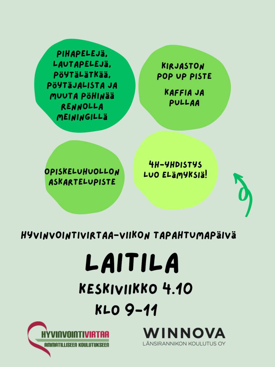 Hyvinvointivirtaa 2023 WinNovan Laitilan toimipisteellä.