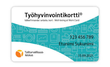 Työhyvinvointikortin mallikuva.