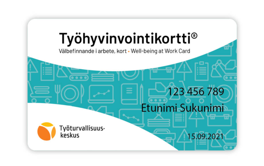 Työhyvinvointikortin mallikuva.