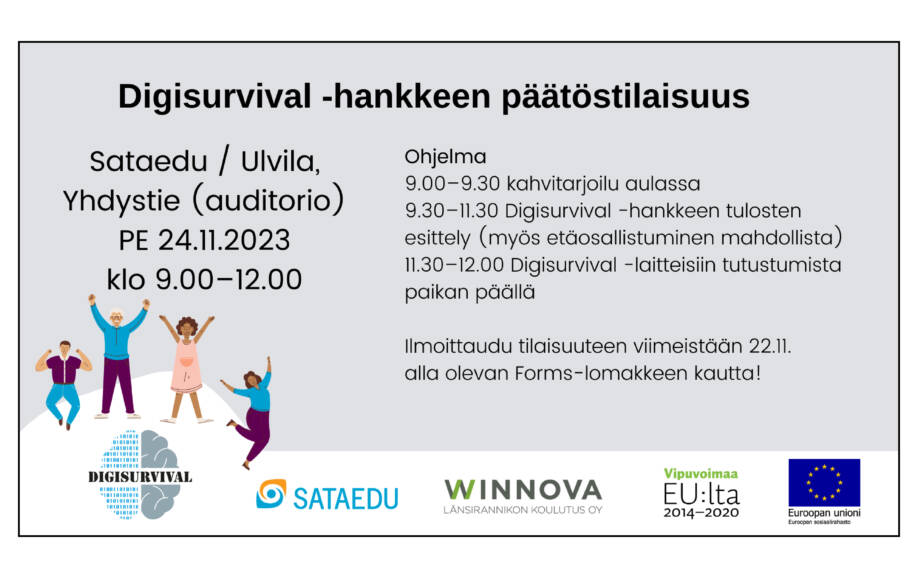 Digisurvival -hankkeen päätöstilaisuus mainoskuva