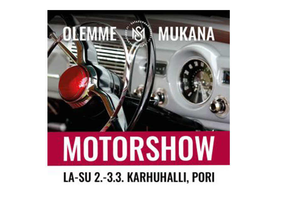 MotorShow-tapahtuman mainoskuva - olemme mukana!