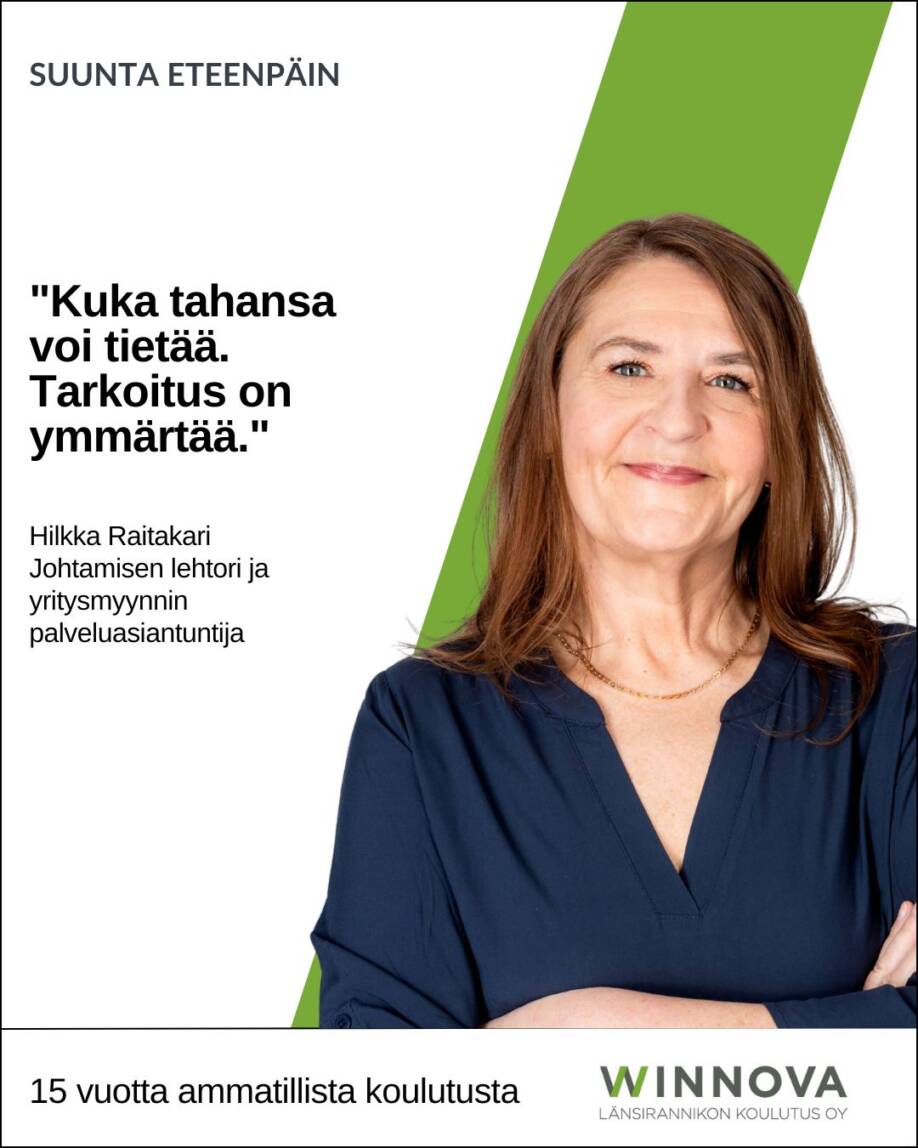 Toukokuun winnovalainen Hilkka Raitakari.
