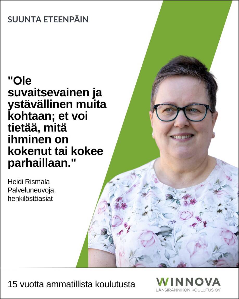 Kesäkuun winnovalainen Heidi Rismala.
