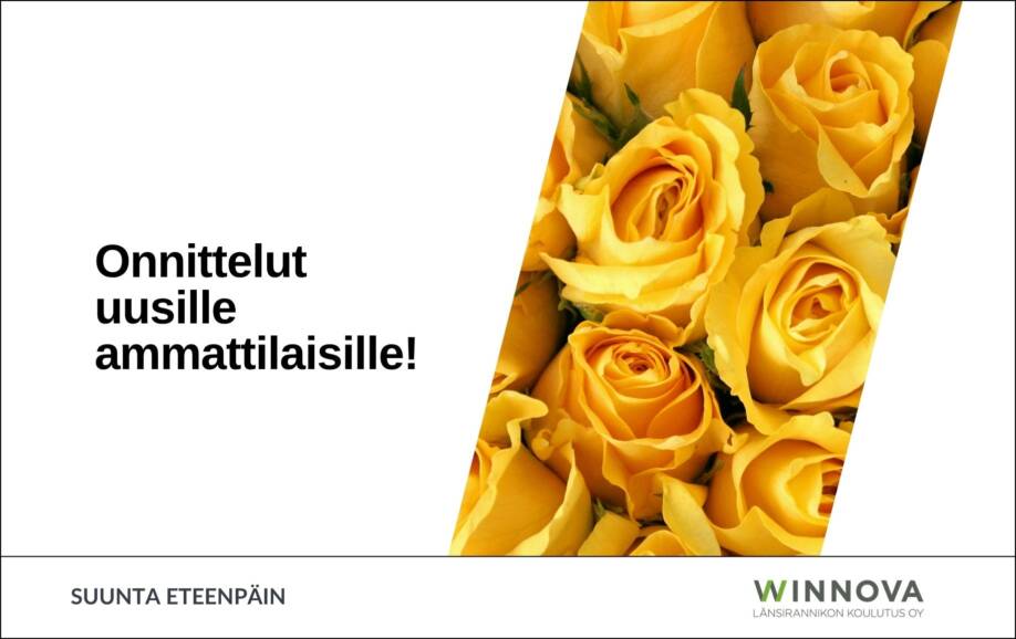 Onnittelut uusille ammattilaisille!