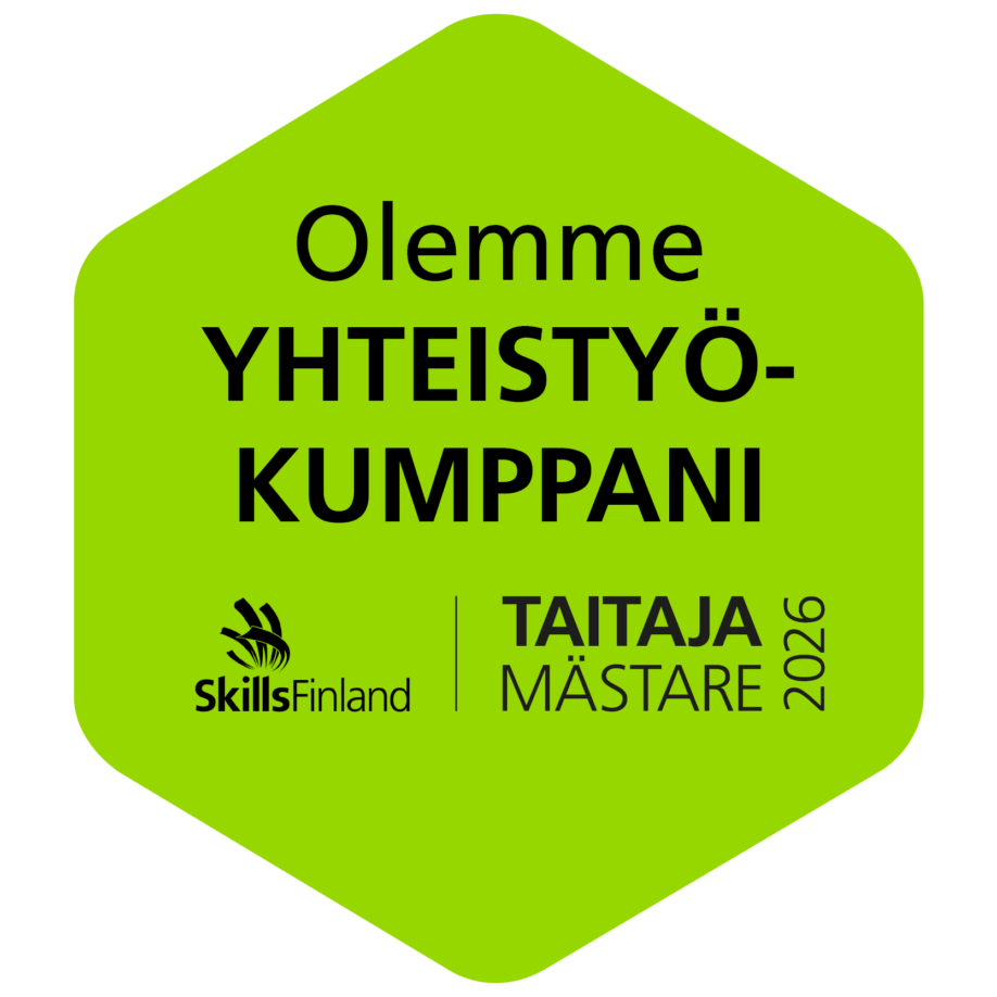 Olemme Taitaja2026-yhteistyokumppani merkki.