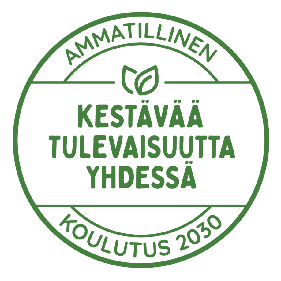 Vihreä Kestävää tulevaisuutta yhdessä -logo