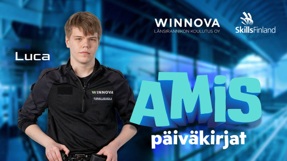 Luca Amispäiväkirjojen mainoksessa.