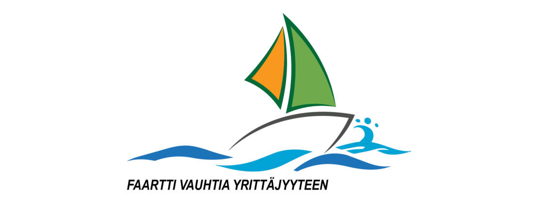 Faartti-hankkeen kuvake, missä purjevene aalloilla.